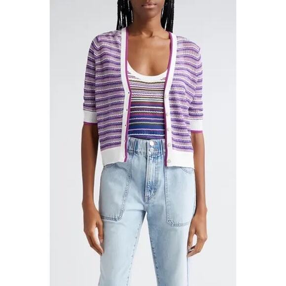 Veronica Beard Varia Striped Knit‎ Cardigan and Nabella Tank Set Size XS - Picture 1 of 16